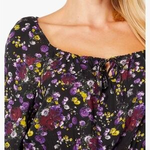 PAIGE‎ Women's Odalynn Floral Blouse - XS, Square Neck, Smocked Waist